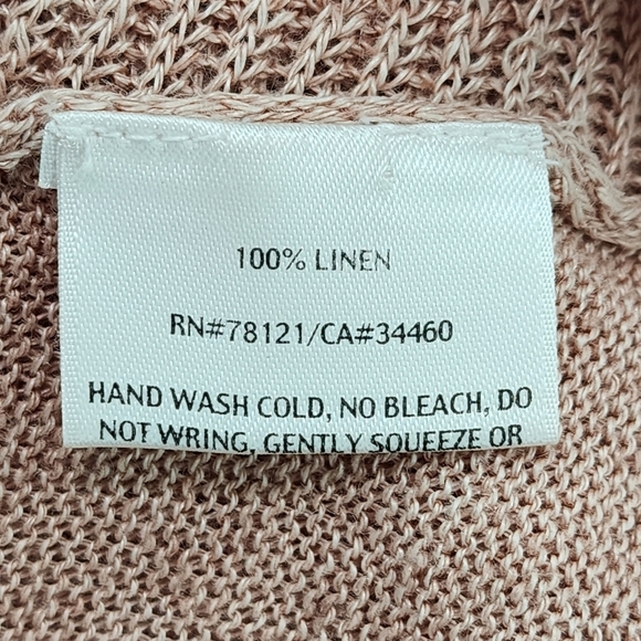 Eileen Fisher Women's 100% Linen Open Front Cardigan Sweater Sz M - Picture 6 of 6